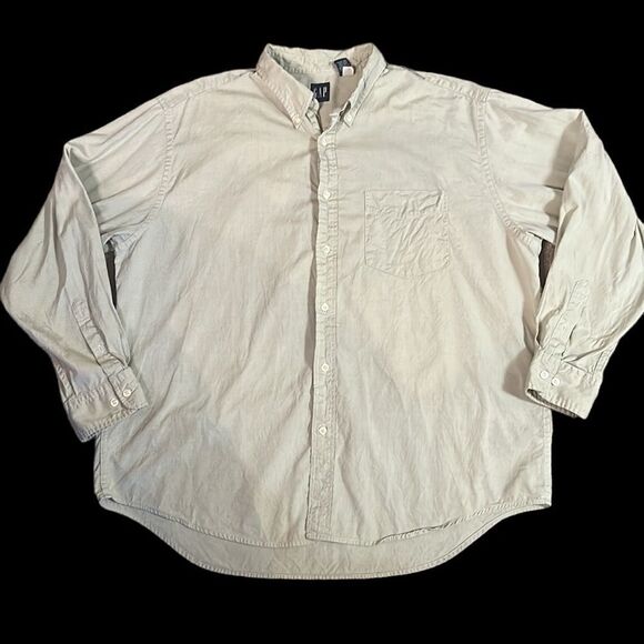 Gap Men’s Khaki Button Down Shirt! - Picture 1 of 7